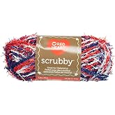 Red Heart Scrubby Yarn &ndash; Polyester Specialty Yarn &ndash; Americana