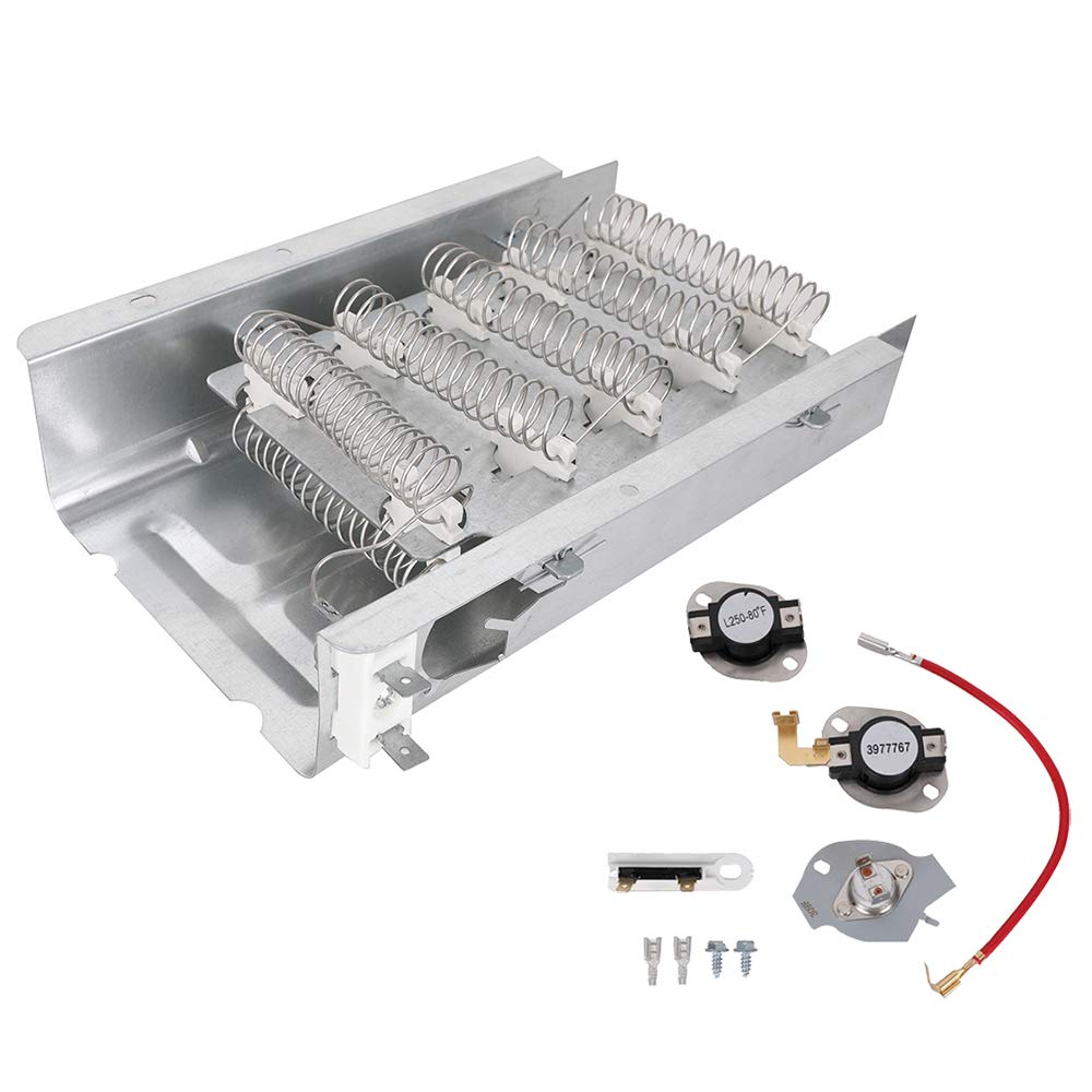 thumbnail image 2 of OEM Whirlpool Kenmore Dryer Heating Element W10724237 – Includes Thermostat, New 2 of 5