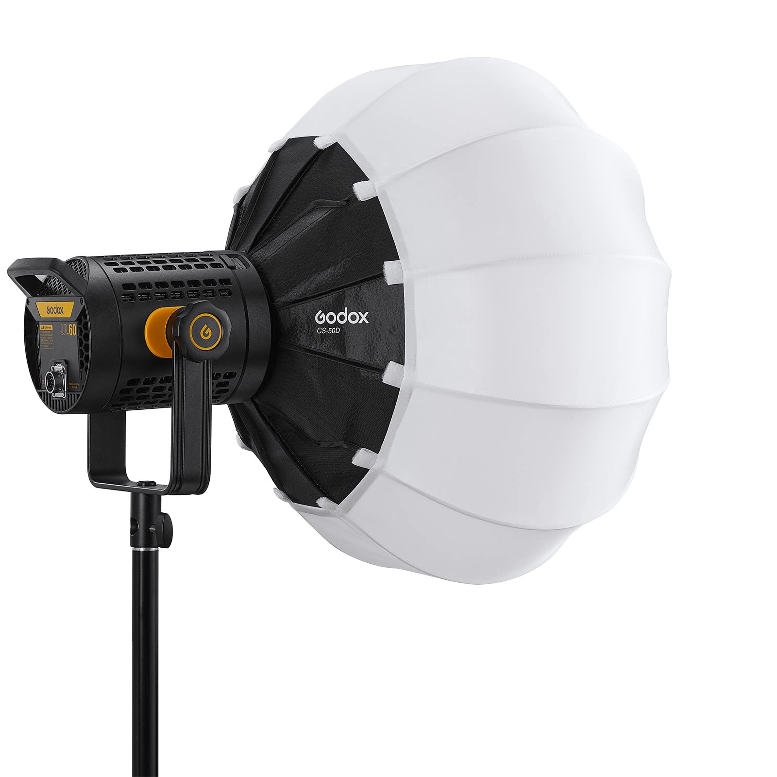 GODOX CS-50D with SS-50 Skirt Lantern Softbox 50cm/20inch Omni-Directional Light Modifier Bowens Mount for Godox SL60W SL150II, UL150, VL150 Light for Video Recording, Live Streaming, and Filmmaking