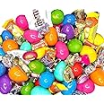 Pre Filled Chocolate Candy Plastic Easter Eggs with Free Unique Shopper Egg Token (100)