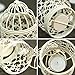Hosaire Metal Tealight Candle Holder 10 pcs Hanging Lanterns Creative Wedding Home Table Decoration Birdcage White 3.1x5.5 In