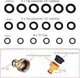 YAAVAAW 3 Pack Garden Hose Tap Connector 2-in-1 BSP Threaded Fitting view 7