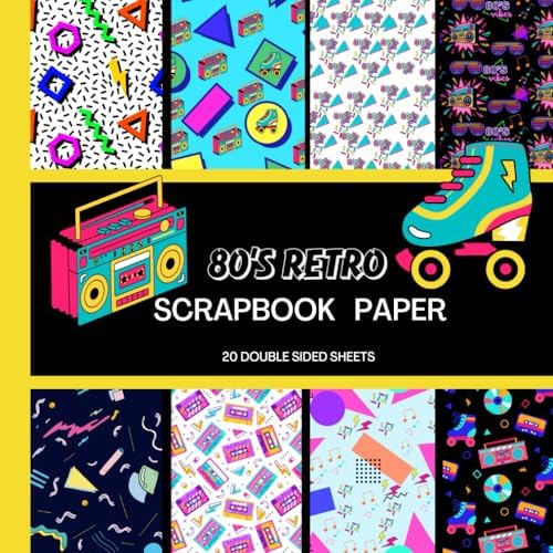 Cut and Collage Retro 80s Ephemera: Games, Sneakers, Patterns