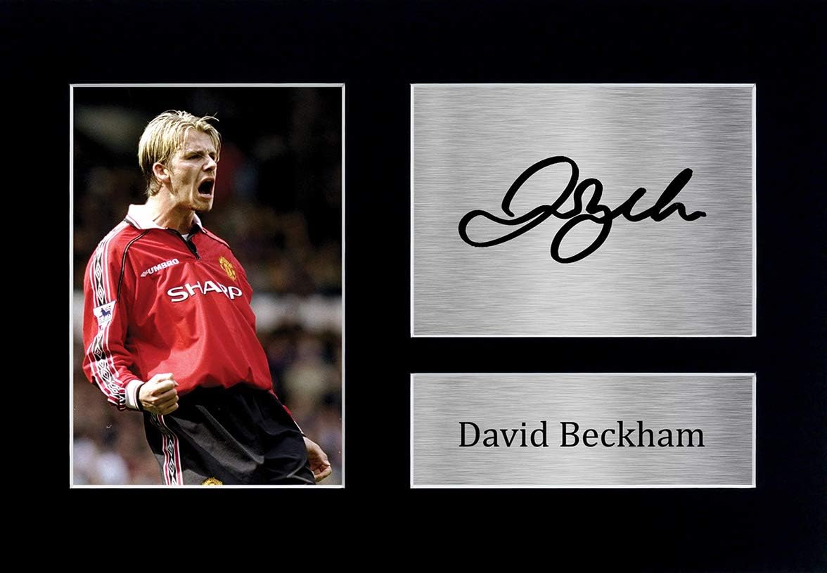 HWC Trading David Beckham Gift Signed A4 Printed Autograph Gifts Photo Display, (Unframed) David Beckham, 30L x 21W cm