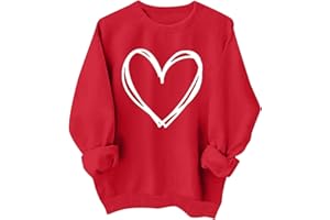 Girls Valentine Heart Sweatshirt Cute Heart Graphic Pullover Hoodies for Girls Long Sleeve Oversized Tops