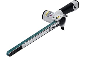 TEZORO Air Belt Sander, Mini Belt Sander for Woodworking/Metal Working Handheld All Angle Grinder Belt Sander Industrial Pneumatic Tool (1/2" x 24")