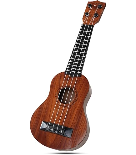 Alomejor Guitarra de Juguete para Niños, Ukelele, Instrumento Musical para Niños Pequeños, Niños y Niñas, Miniguitarra para Niños Pequeños con 4 Cuerdas (Tipo 1 Alomejor Guitarra de Juguete para Niños, Ukelele, Instrumento Musical para Niños Pequeños, Niños y Niñas, Miniguitarra para Niños Pequeños con 4 Cuerdas (Tipo 1