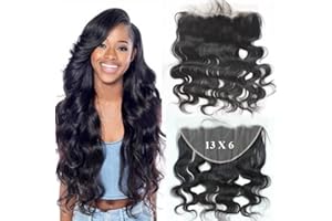 Forawme 100 Unprocessed Human Hair 13X6 Ear To Ear Full Lace Frontals Closure With Natural Hairline 14 Inch Natural Color Bod