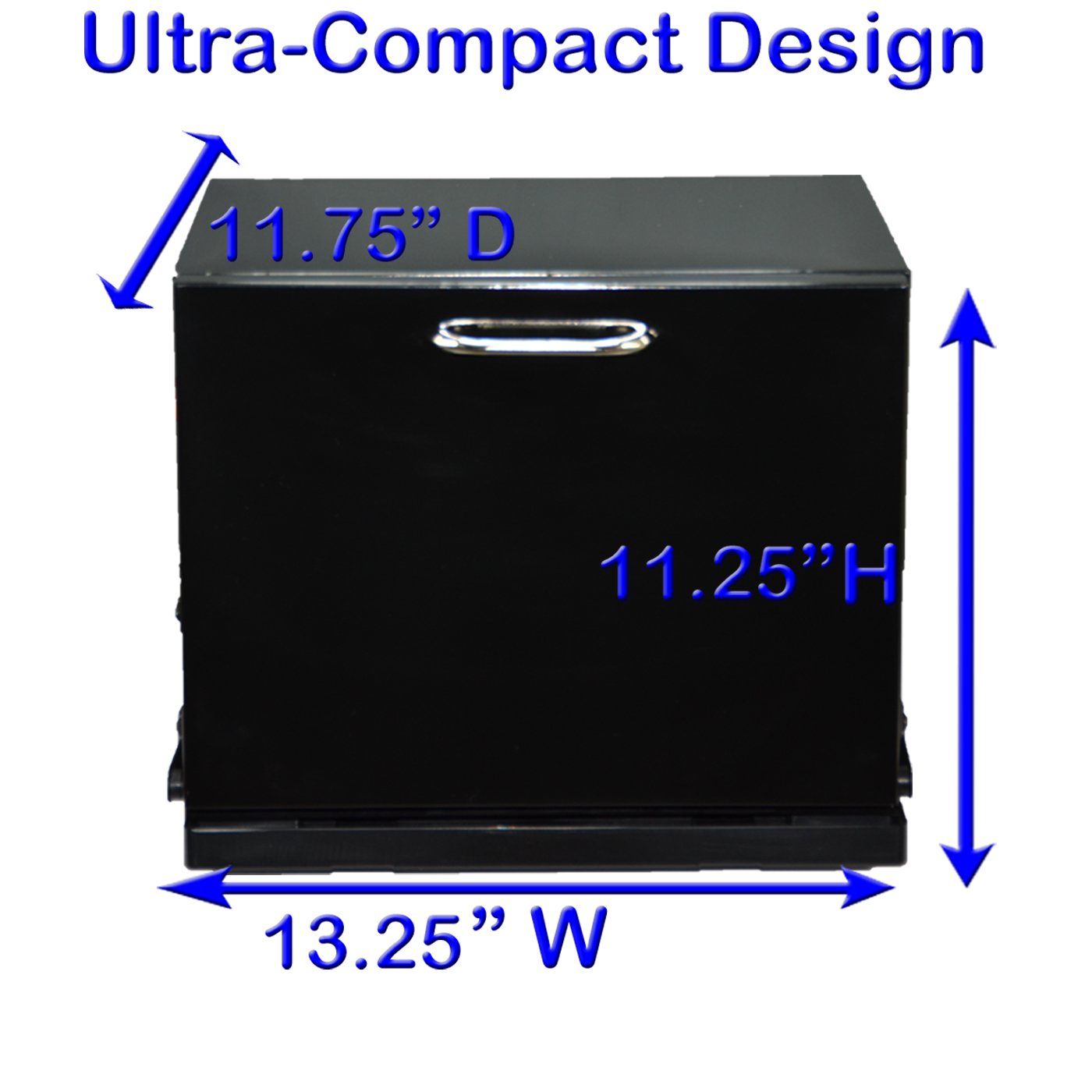 InkBed Black Compact 2in1 Towel Warmer & Ultraviolet Sterilizer