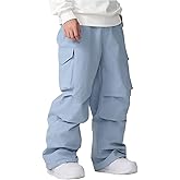 SnowElve Mens Ski Pants Waterproof Insulated Winter Snow Baggy Snowboard Pants Splice Patches Outdoor Sports