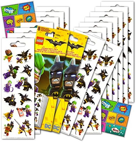 Stickerland Party Supplies Lego Batman Stickers Party Favors Pack - 16 Sheets Of Lego Batman Stickers Bundled With 2 Specialty Separately Gww Reward Sticker