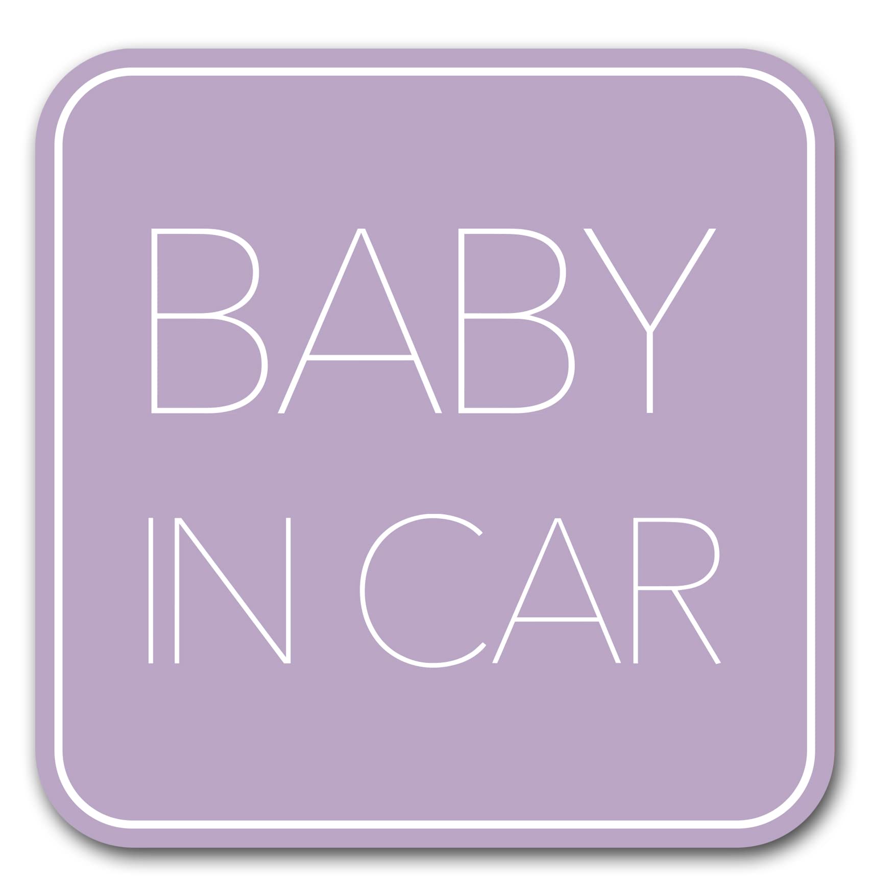 ベビーインカー マグネット【 シンプルデザイン 】Baby in car 赤ちゃん乗っています Baby On Board ステッカー サイン パープル (マグネット)商品画像