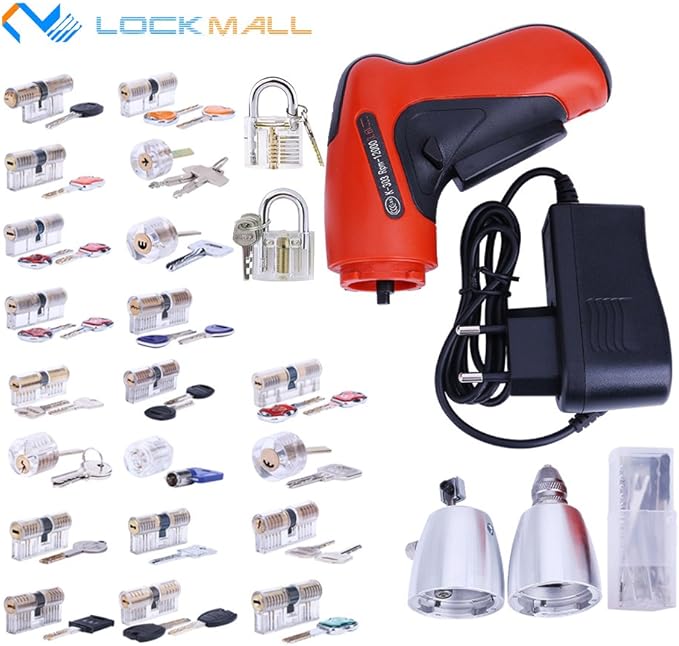 Lockmall Klom Powerful Electric Lock Picking Gun and 22 Pieces