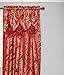 Elegant Comfort Penelopie Jacquard Look Curtain Panel Set, 54 by 84-Inch, Burgundy, Set of 2
