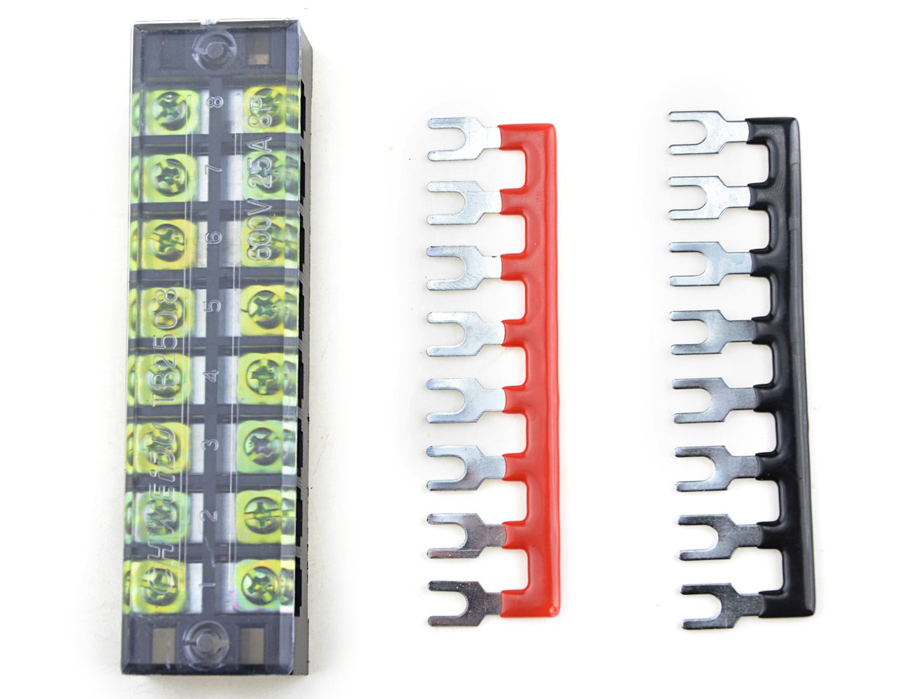 XLX 12pcs 600V 15A 6 Positions Double Row Screw Terminal Strip and 400V