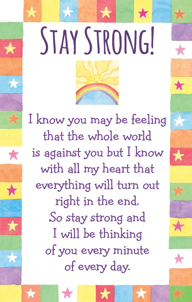 Heartwarmers Stay Strong Credit Card Style Keepsake with Signature Panel — image 1