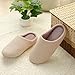 HOMOSEAL Women's Slippers Washable Closed Toe Ultra Lightweight Cotton Indoor Slipper, S, Beige