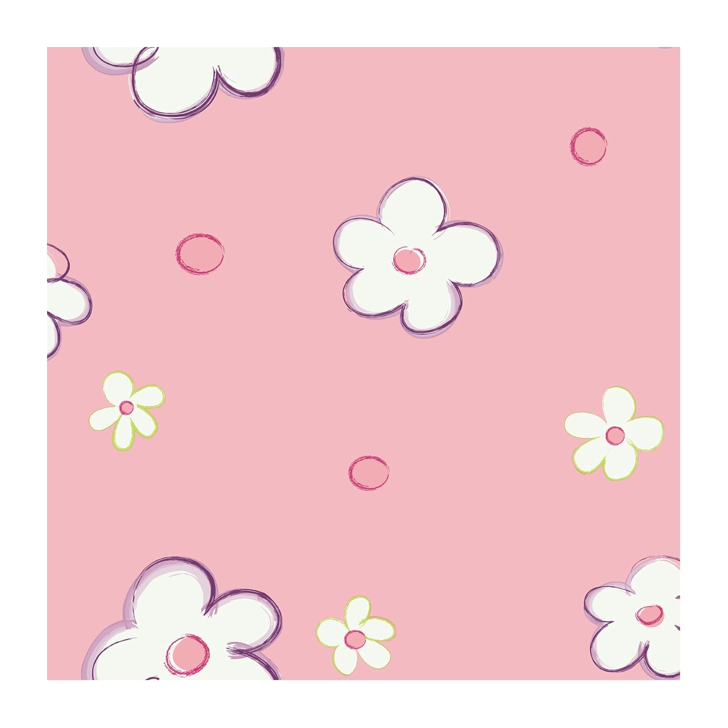 York Wallcoverings Pw4099 Girl Power 2 Daisy Wallpaper Pink Multi Amazon In Home Improvement