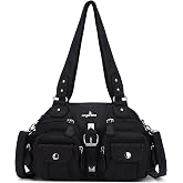 Angel Kiss Hobo Crossbody Purses for Women Shoulder Bag Multipocket Soft Hobo Purses Removable Strap Leather Handbags