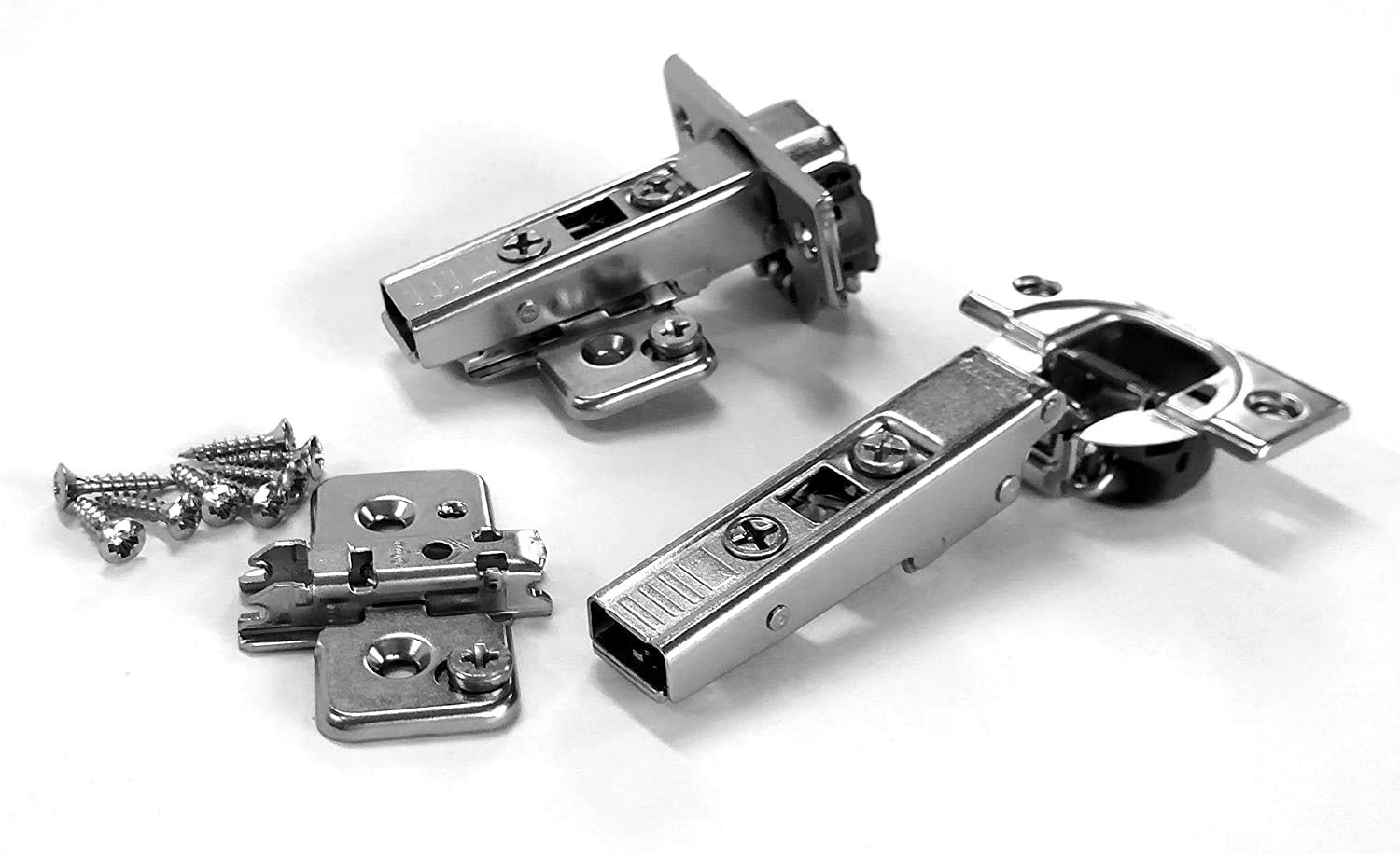 Photo 1 of Blum Clip top BLUMOTION Soft Close Hinges, A Frameless 110 Degree Hinge That is Self Closing & Includes Mounting Plates (Full Overlay - 8 Pack)