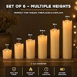 Festive Lights Cream Real Wax Pillar Candles 6 LED Dripping Tealight Set view 3