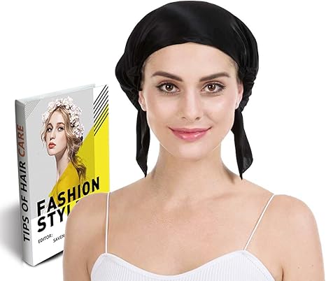 Savena 100 Mulberry Silk Night Sleeping Cap For Long Hair Bonnet