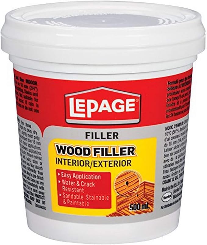 LePage Interior/Exterior Wood Filler, 500ml (462073), Wood