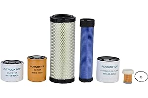 FLTRUCKTOP Oil,Fuel,Air,Hydraulic Filters Kit Fits For Kubota L2501 L2800 L3200 L3400 L3700SU L3800 HST Tractor Replaces HH164-32430,6A320-59930,TA040-93230 TA040-93220,HH3A0-82623,HHK70-14070