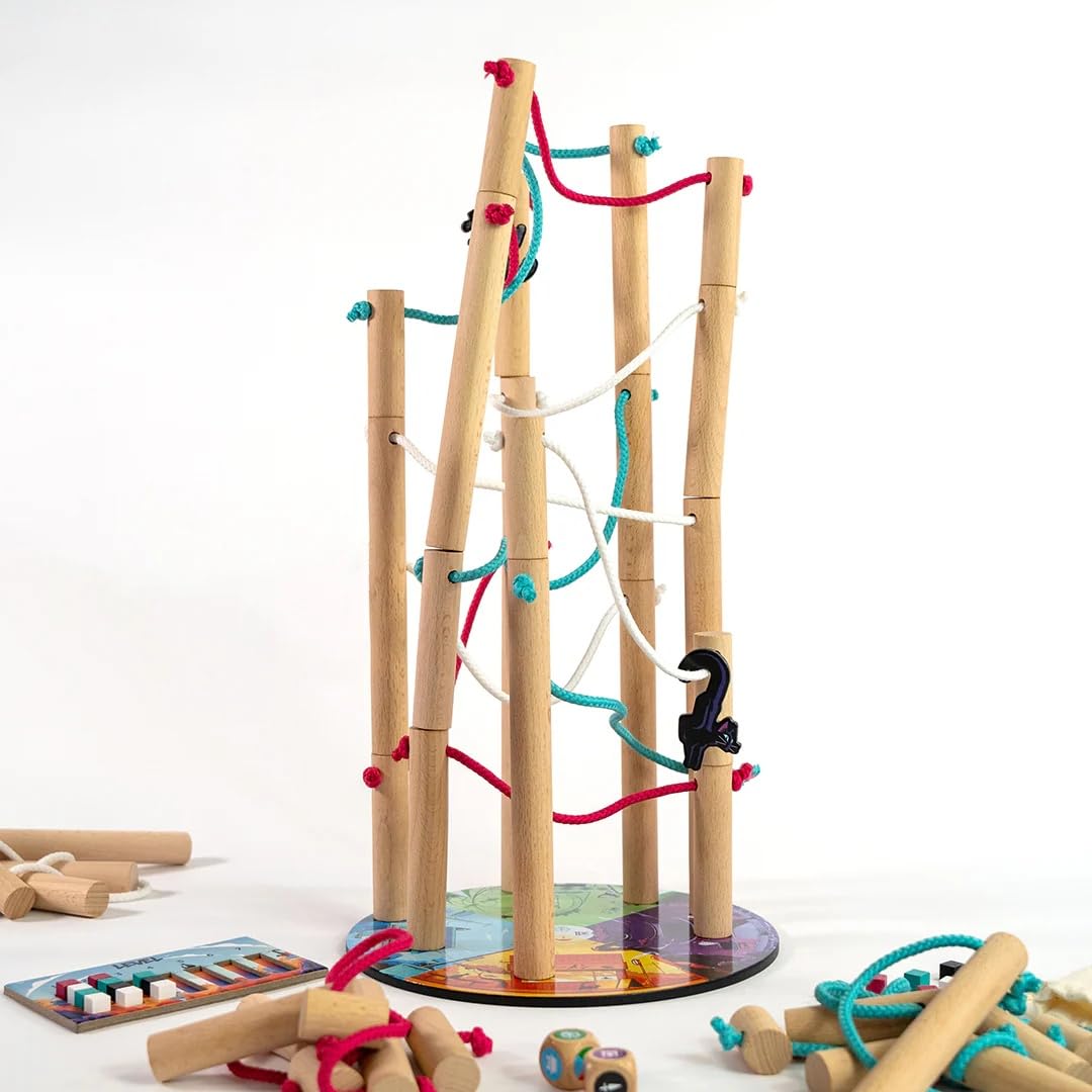 Nekojima | Avoid Mischievous Cats While Carefully Building a Japanese Power Grid | Stacking and Weaving Dexterity Game | Fun Family Game for Kids and Adults Ages 8 and Up | 1 to 5+ Players | 15 Min