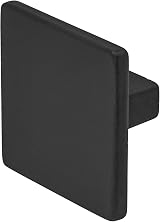 Decoranddecor Calla Square Cabinet Knob Door Pull Handle Black Zinc 40mm view 3