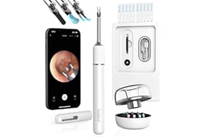 BEBIRD Note5 Pro Ear Camera: Exclusive FHD Ear Cleaner with Omnidirectional Tweezers, IoT-Enabled Otoscope Support Remote Videos, Magnetic On/Off Cap, Ear Hygiene StorageBase, 12PCS Replacement Tips