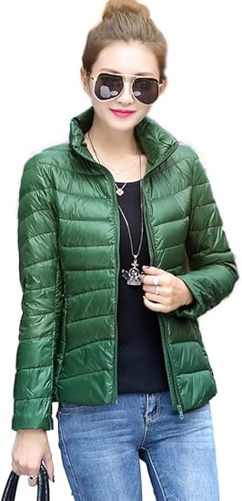 Amazon Lecpra レクプラ 軽量 薄手 中綿 ダウンジャケット レディース 桃 紺 緑 黒 茶 白 薄桃 赤 濃赤 橙 水色 黄緑 紫 灰 S M L Xl Xxl 3xl 冬 コート ジャケット