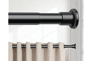 BSYXLSX Tension Rods 28 to 48 Inch, 1" Heavy Duty Adjustable Spring Tension Curtain Rod - Non-Slip No Drill Shower Curtain Ro