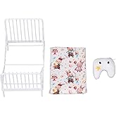 RiToEasysports Dollhouse Bed, 1:12 Scale Metal Bed, Dollhouse Furniture, Pillow Included, for Dollhouse Bedroom, Gift for Collectors, Miniature Home Decor