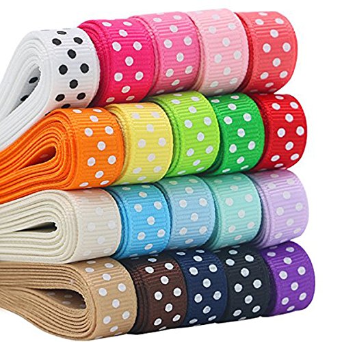 Grosgrain Ribbon Polka Dot Satin Ribbon for Wrap DIY Crafts