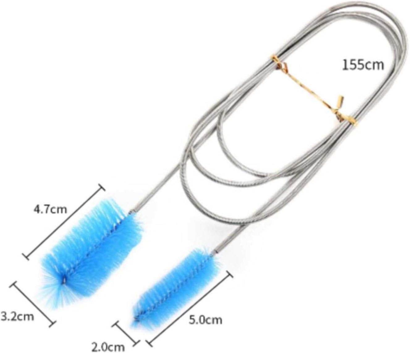 KUIDAMOS Stainless Flexible Double Ended Cleaning Brush,U-Shape Tube Double Tube Brush for Fish Tank Aquarium,Water Pump,Filters,Pipe,Connector(blue) - Image 5