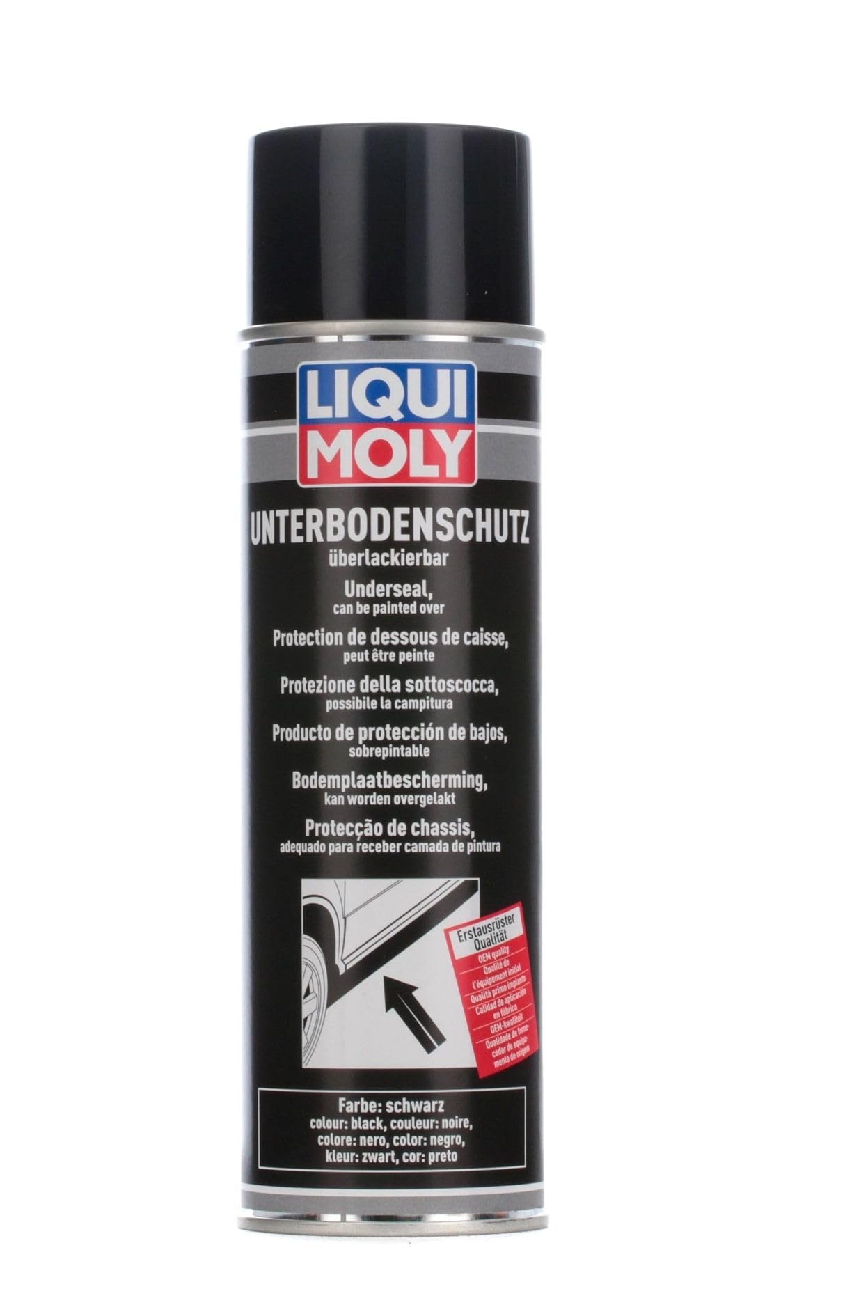 LIQUI MOLY Underseal, black (Spray) | 500 ml | Body protection | Underbody protection | SKU: 6113