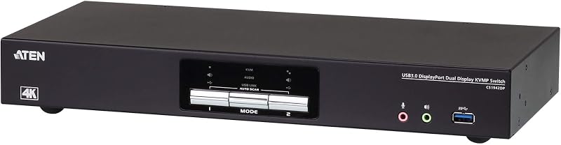 ATEN CS1942DP 2-Port USB 3.0 4K DisplayPort KVMP Switch 60Hz Dual Display