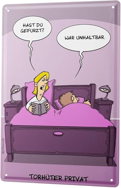 Leotie Since 2004 Blechschild Cartoon Holtschulte Torwart Bett Furz Buch Nachttisch 20x30 Cm Metallschild Shabby Wohnzimmer Amazon De Kuche Haushalt
