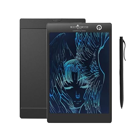 AOLVO Tragbar LCD Writing Tablet, 24,6 cm LCD Writing Tablet Colorful Electronic Graphic Zeichenbrett Handy App schwarz