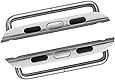 LUVVITT Stainless Steel Adapter for Apple Watch 42mm Band Connector, Adaptor, Apple Watch Buckle, Apple Watch Clasp, Comparable to Click - 42mm Silver