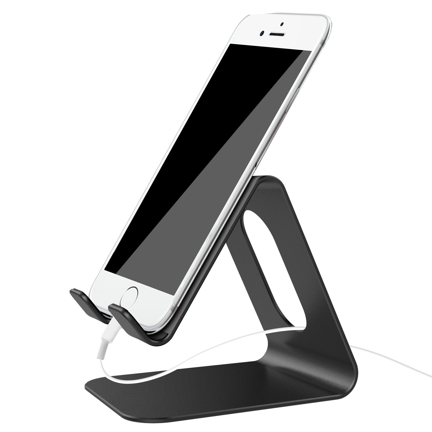Cell Phone Stand, Lobkin T1 Cradle Dock, Charging Holder,Switch Stand for Android Smartphone and iPhone 7 Plus 6s 5s 5c 4s ,Black
