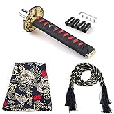 Dyno Racing Universal JDM Katana Samurai Sword Shift Knob Shifter 200MM with Dust Cover Shift Knob Collars with Adapters