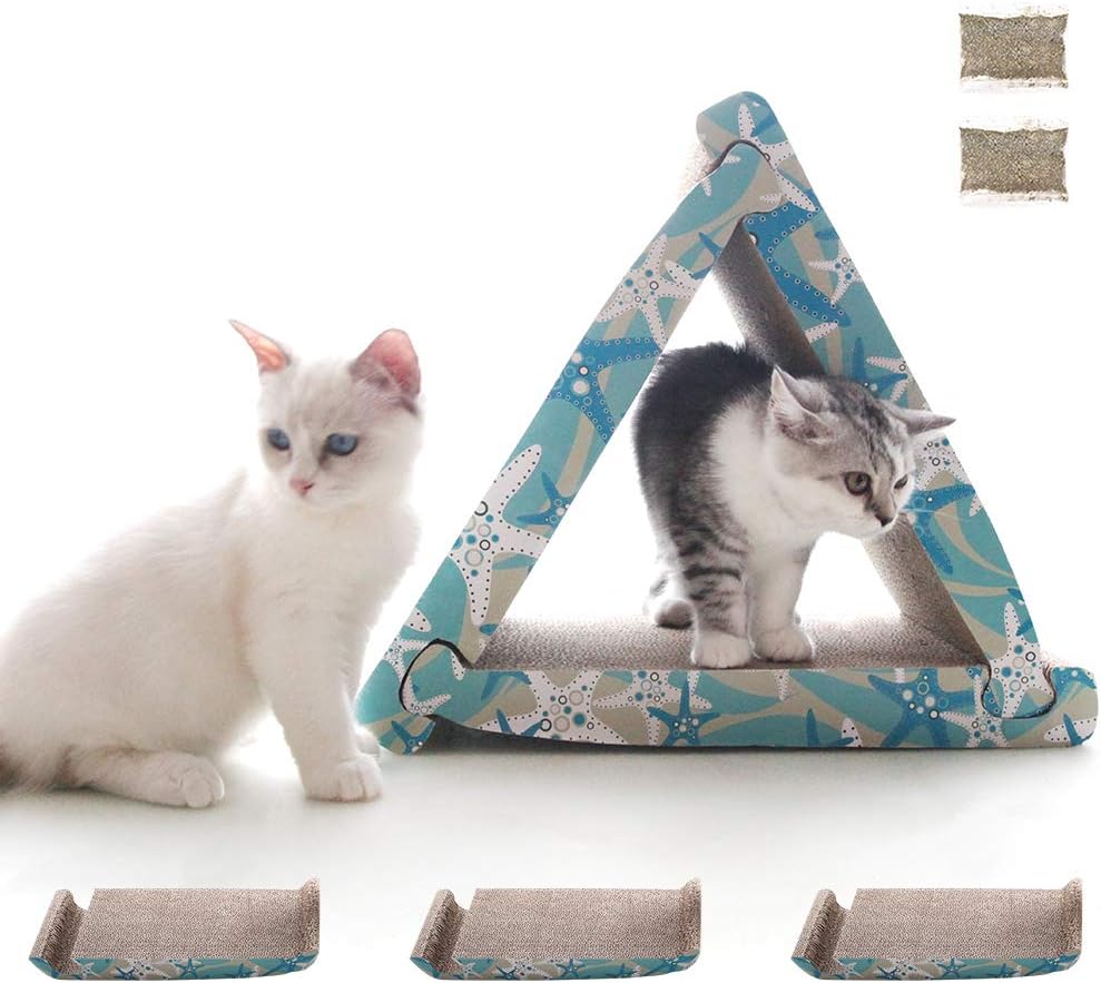 RUMUUKE Cat Scratcher Cardboard 3 Packs Triangle