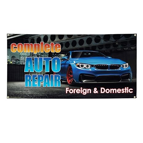 Amazon Com Vinyl Banner Sign Complete Auto Repair Foreign