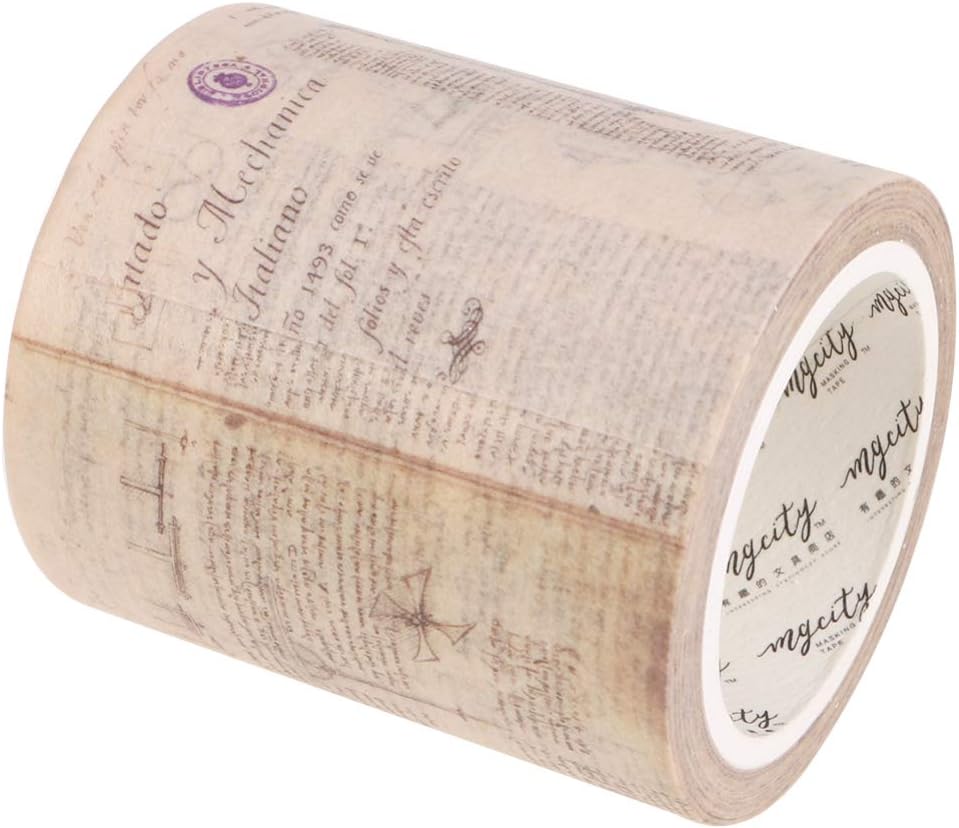 SUPVOX Vintage Washi Tape Decorative Wide Washi Masking Tape for DIY Scrapbooking Art Crafts 50mm, Picture 4, 5*800cm - Image 3