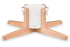 Tree Nest Christmas Tree Stand Base for 10ft Real Tree Sliver Christmas Tree Holder Stable for Xmas Decoration Rustic (White,Large)