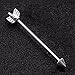 Industrial barbell earrings superman arrow spring arrows heart body piercing jewelry PCCP (Steel color)