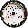 MOTOR METER RACING Universal Diesel Engine 85mm 3-3/8" Tachometer for Alternator W Terminal 4000 RPM White Dial in Dash 12/24 Volt