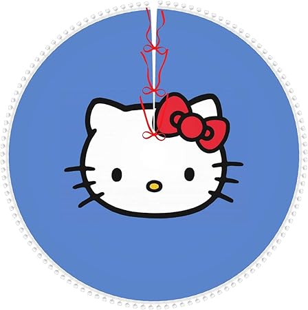 Amazon Co Jp Hello Kitty ハローキティ 1 クリスマスツリースカート クリスマス飾り サンタクロースツリースカート 円形 可愛いツリースカート豪華 ベースカバー オーナメント インテリア 下敷物 3つの規格 直径 76cm 91cm 122cm おもちゃ